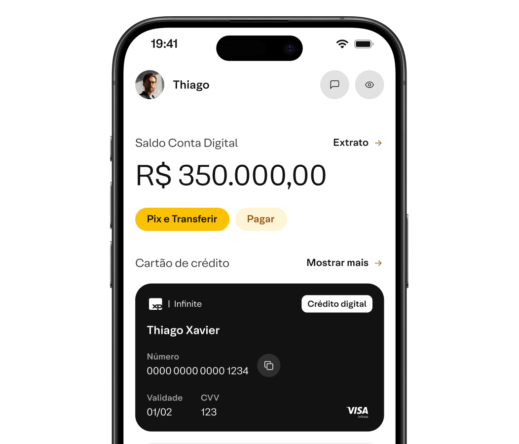 Conta Digital e Cartão XP